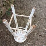 High stool in recycled style wood