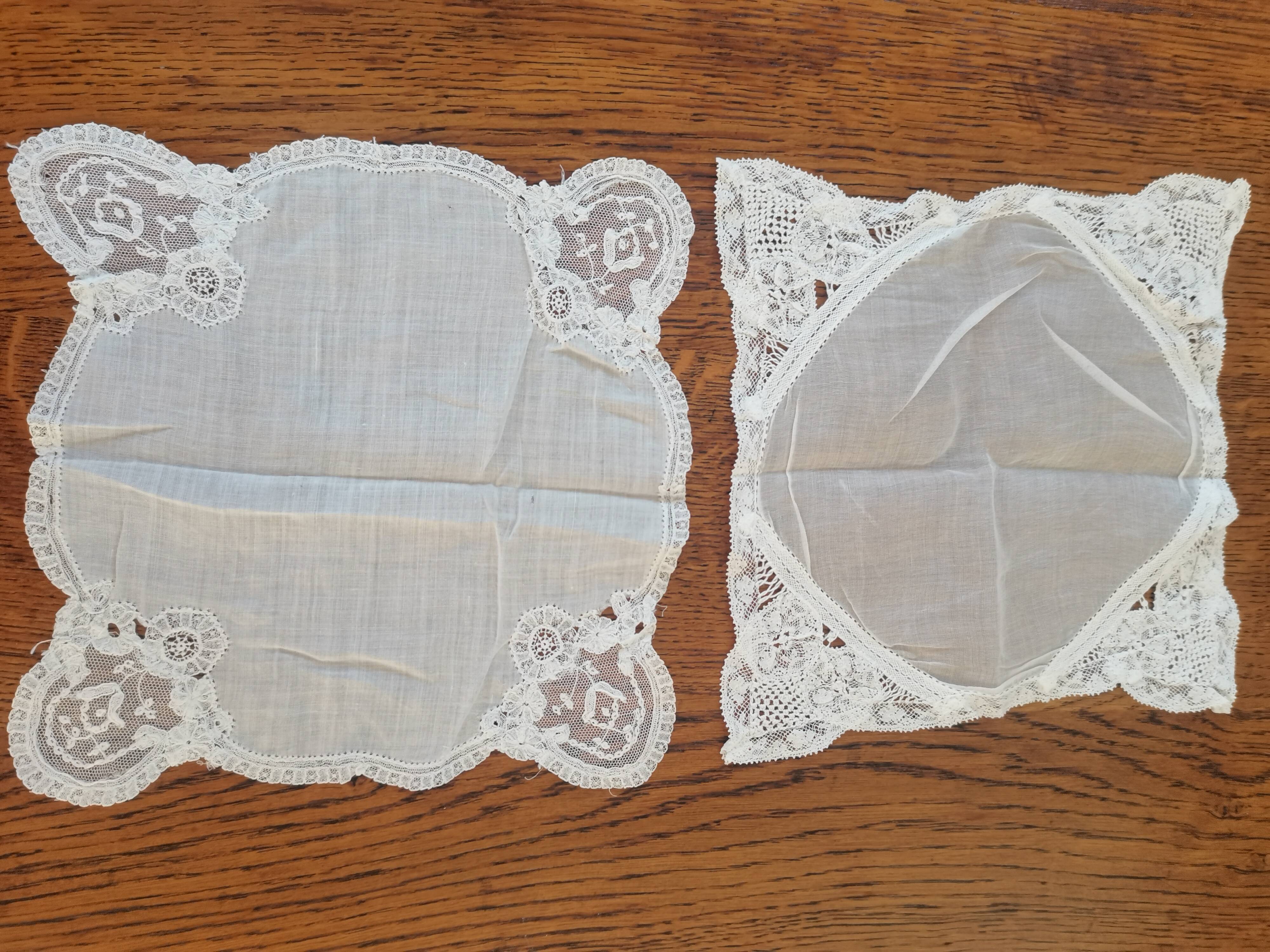 Lot 2 small handmade doilies