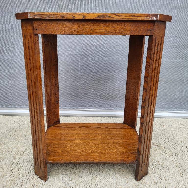 Art Deco Octagonal Console Table with 2 Trays