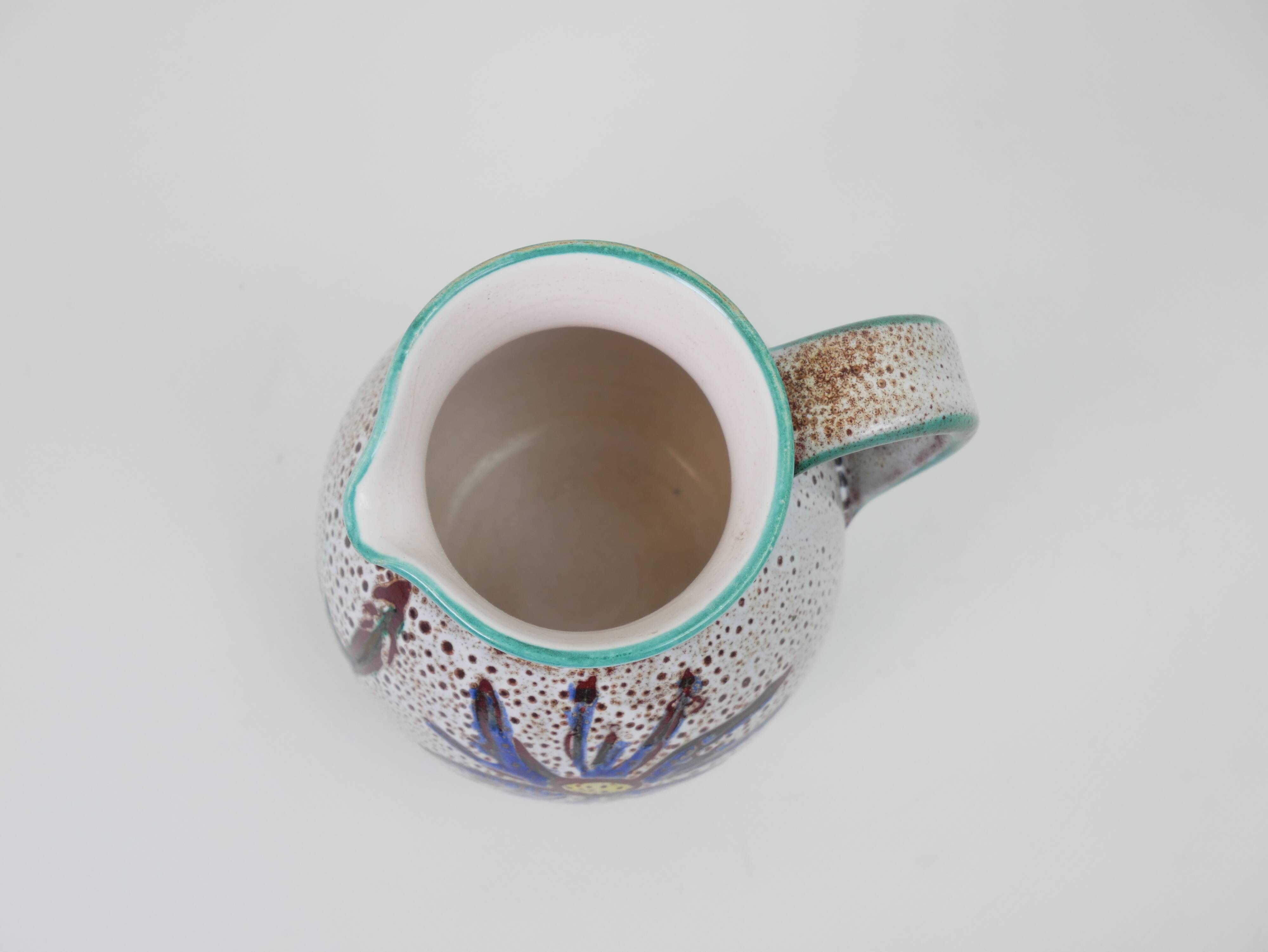 Ceramic jug by Daniel Etienne in Vallauris