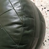 Green Sede leather pouf