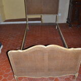 Beds caned in pair, end 19th century, circa 1890