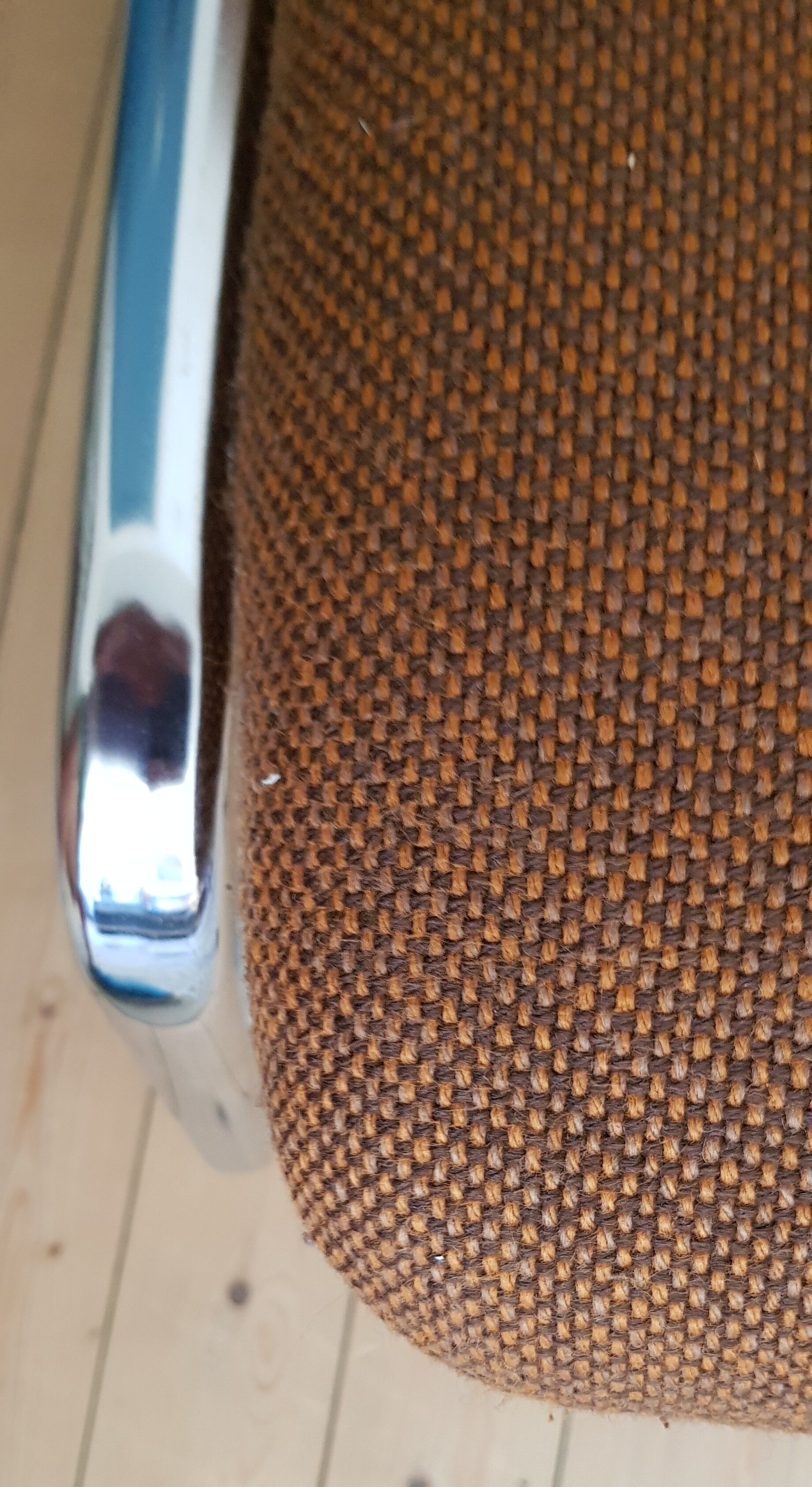 70's metal and fabric office chair