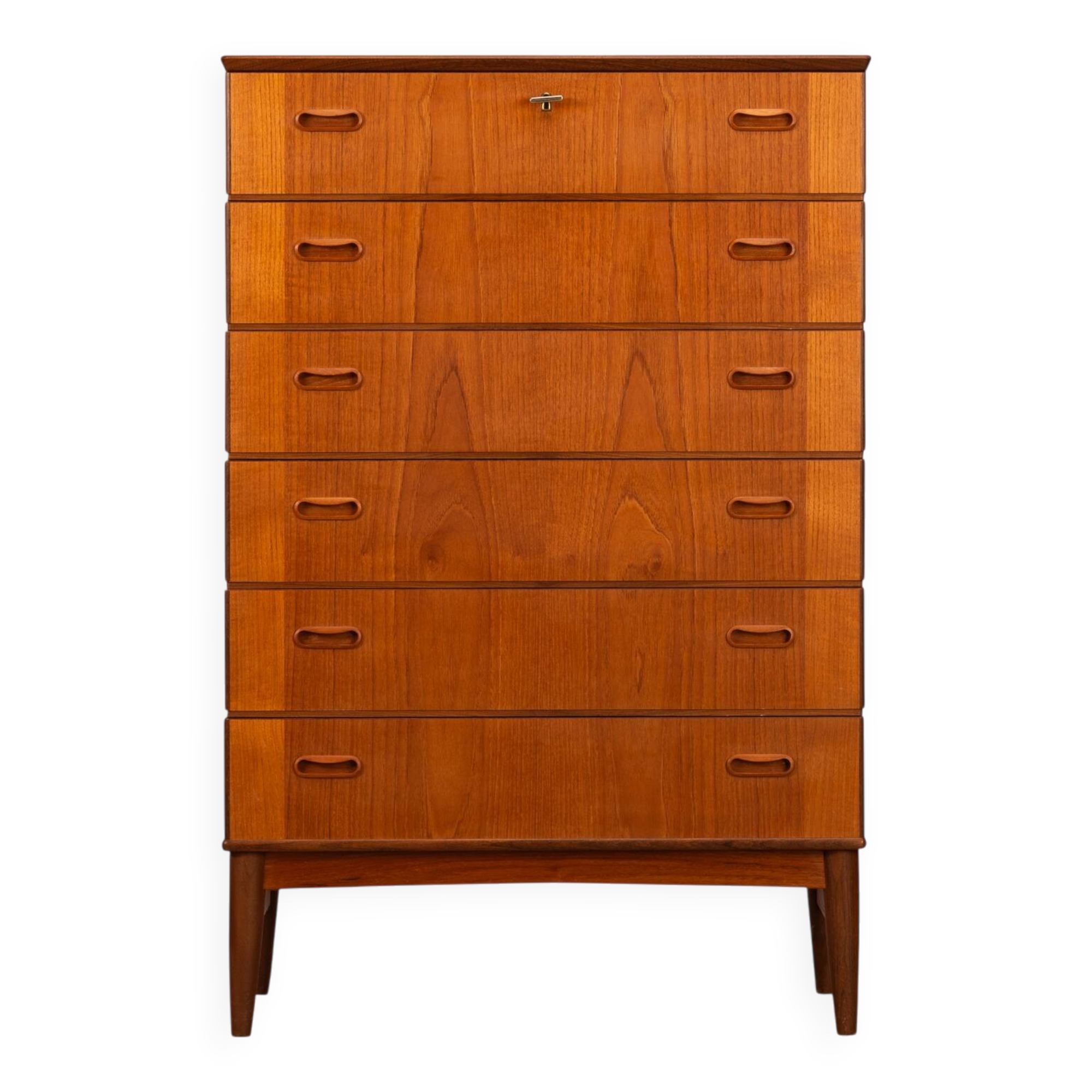 Commode en teck haute de design danois, années 1960