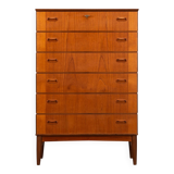 Danish Design High Teak Chest of Drawers, 1960s