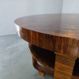 Table basse en placage de noyer Art Déco, Tchécoslovaquie, années 1930