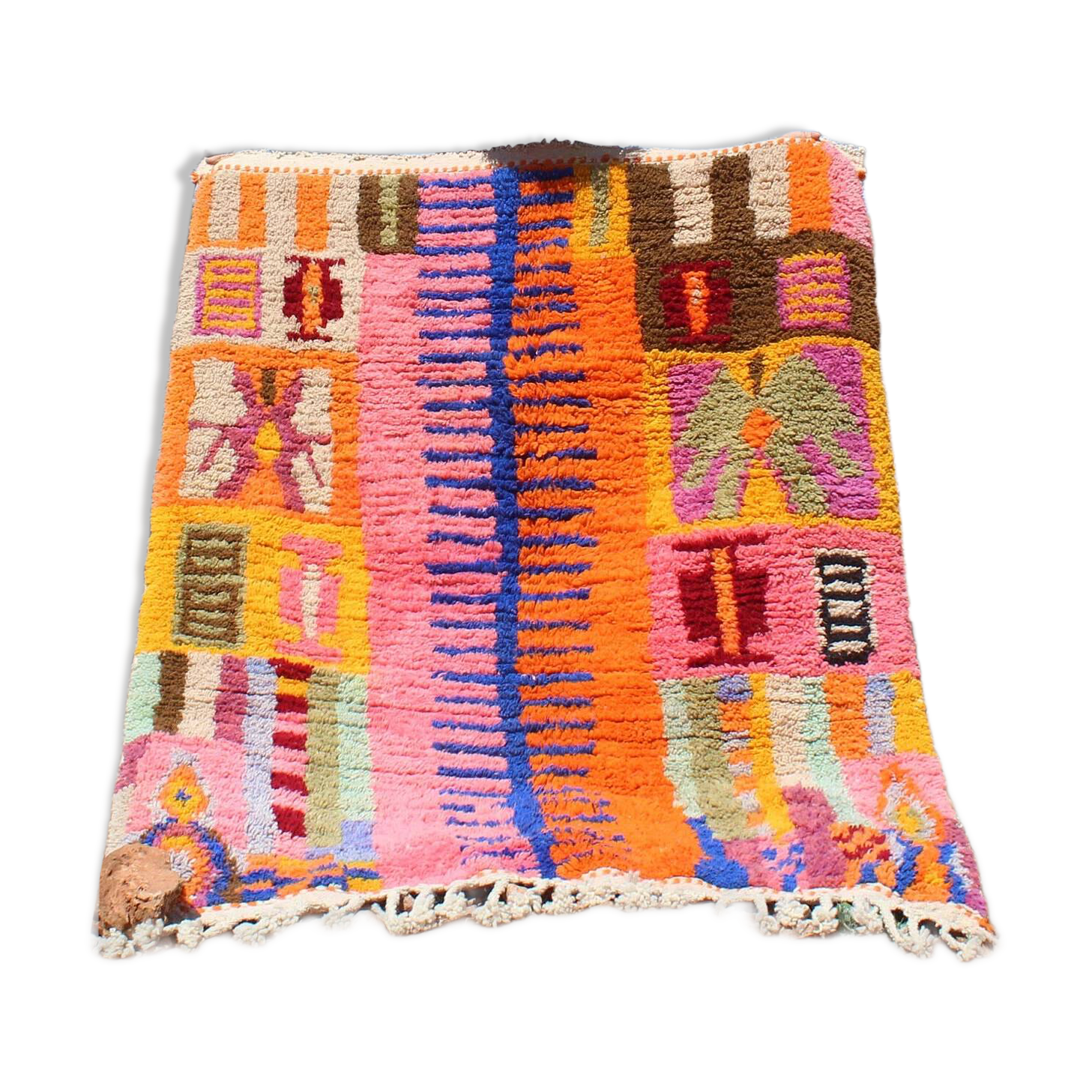 Superb Moroccan wool rug, handmade, dimensions 250x150 cm.