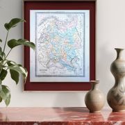 Russia, old map, printed in 1852.