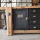 Old workbench furniture by trade four drawers and a door