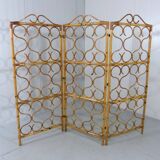 Ratan roomdivider folding screen Italy 1960’s