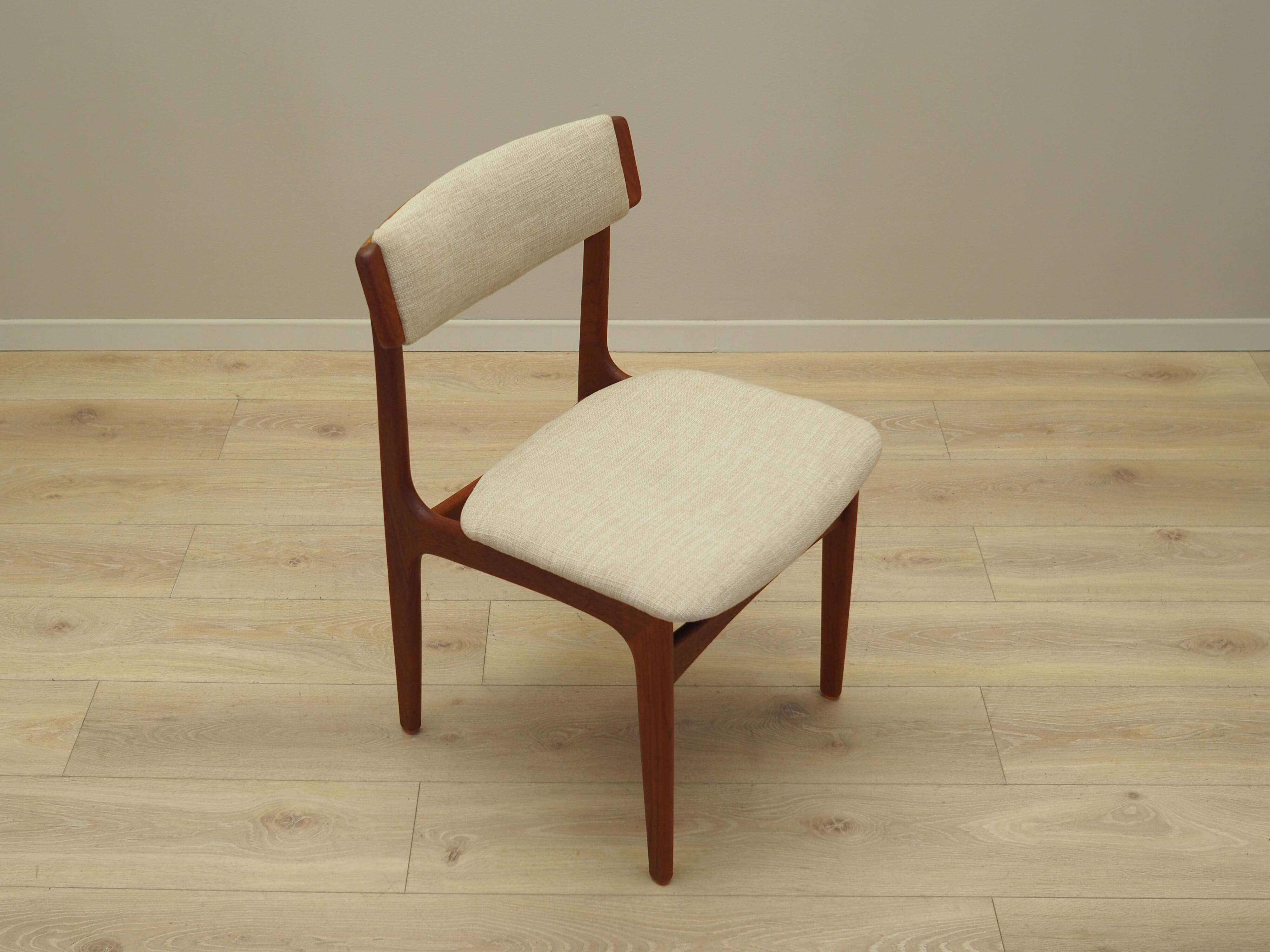 Set of four teak chairs, Danish design, 1960s, manufactured by N. & K. Bundgaard Rasmussen
