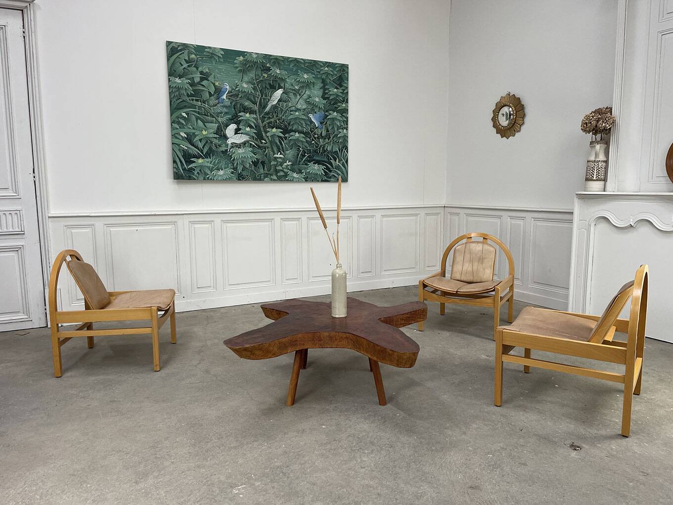 1960s coffee table in redwood