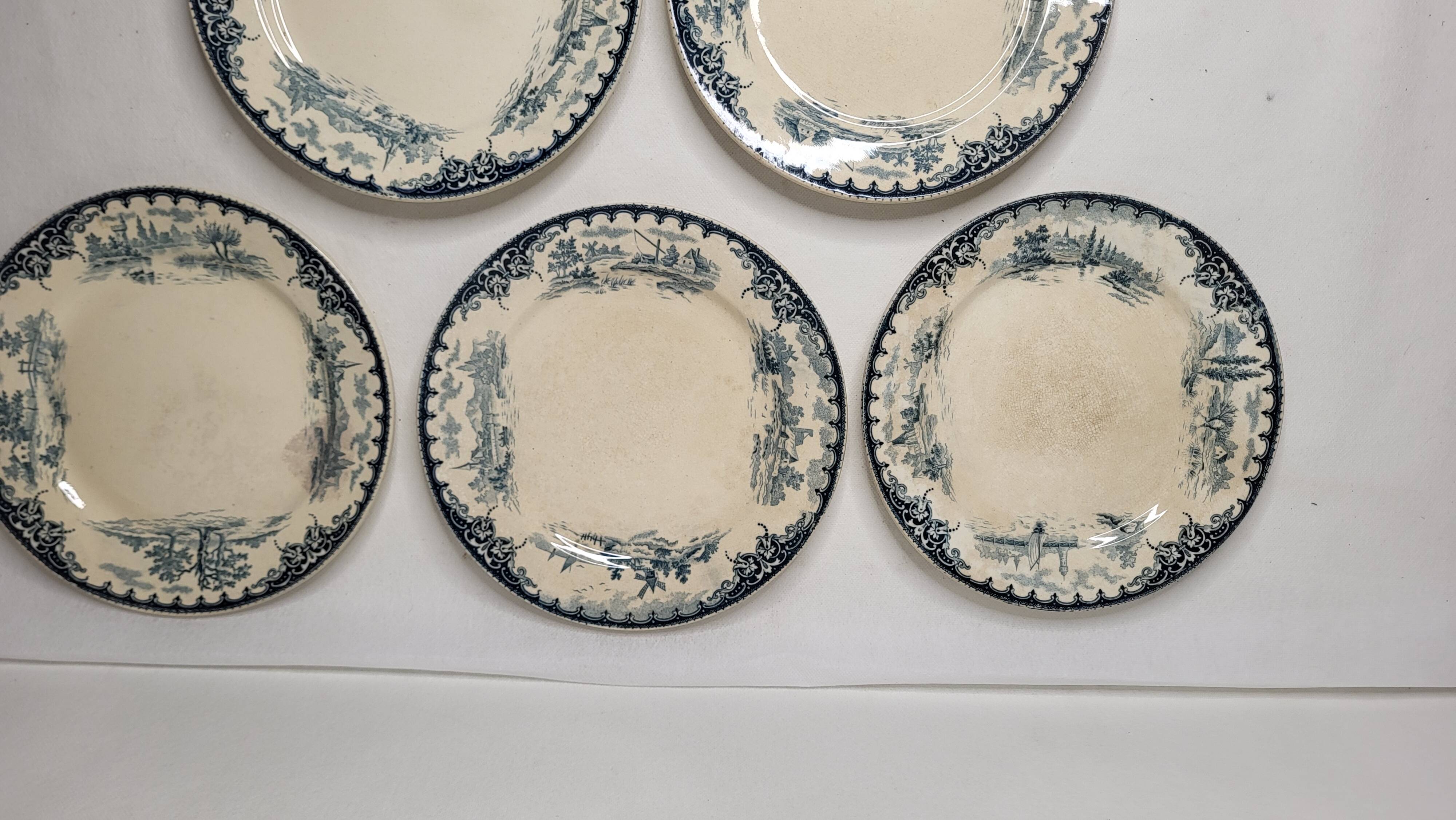 5 flat plates Terre de fer