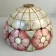 Large Art Deco style chandelier in Capiz shells and brass, 1960s.