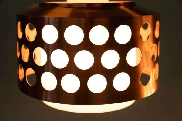 Suspension d'époque spatiale années 60/70, suspension lumineuse suédoise