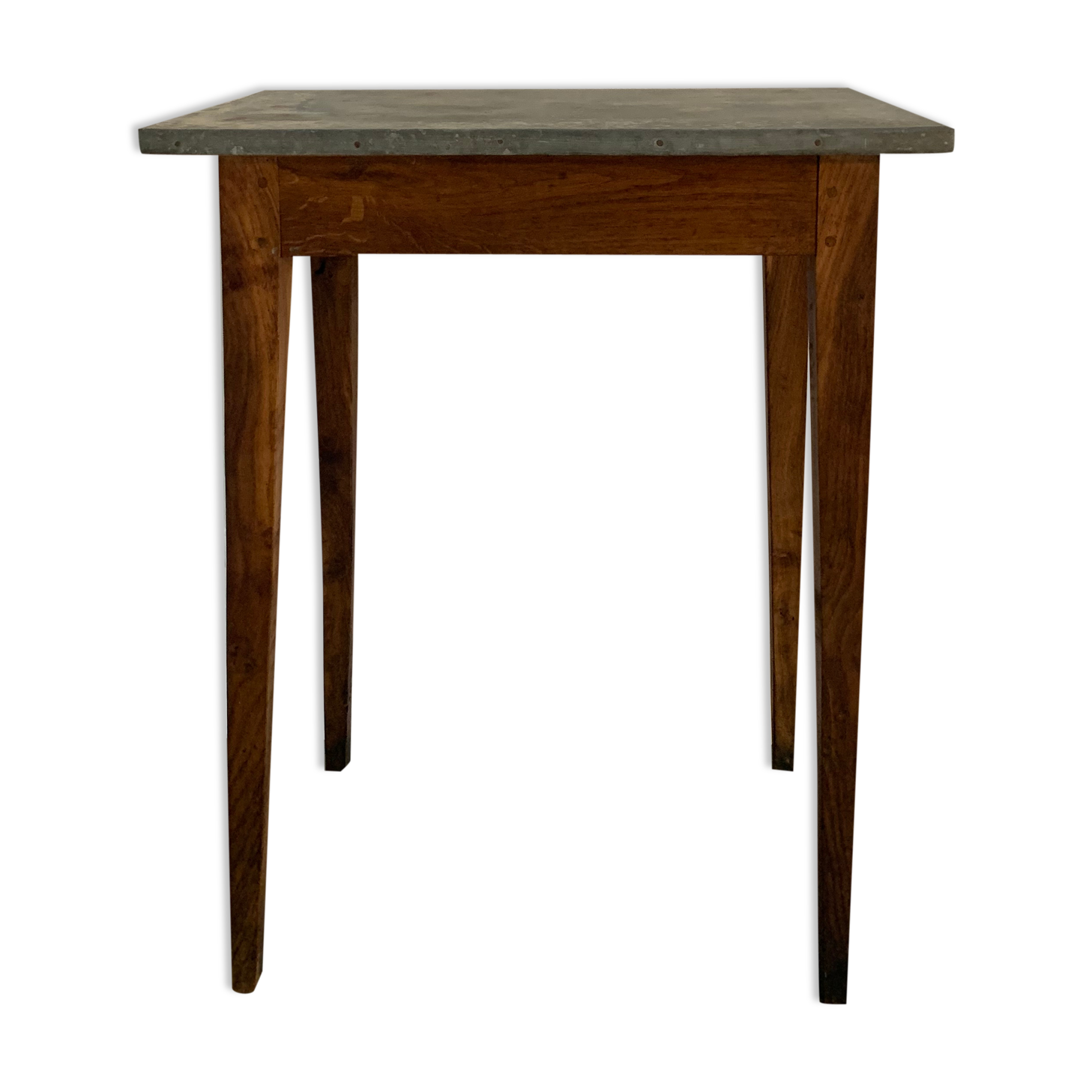 Old zinc tray farm table