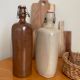 Bouteille en grès marron vintage