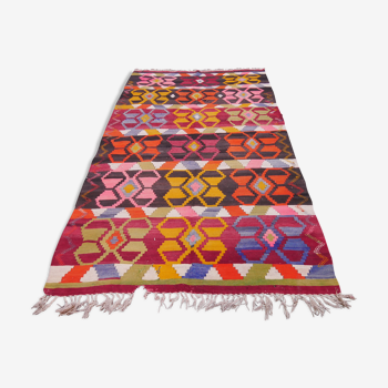 Old Oriental carpet kilim Anatolia 300 x 155 cm