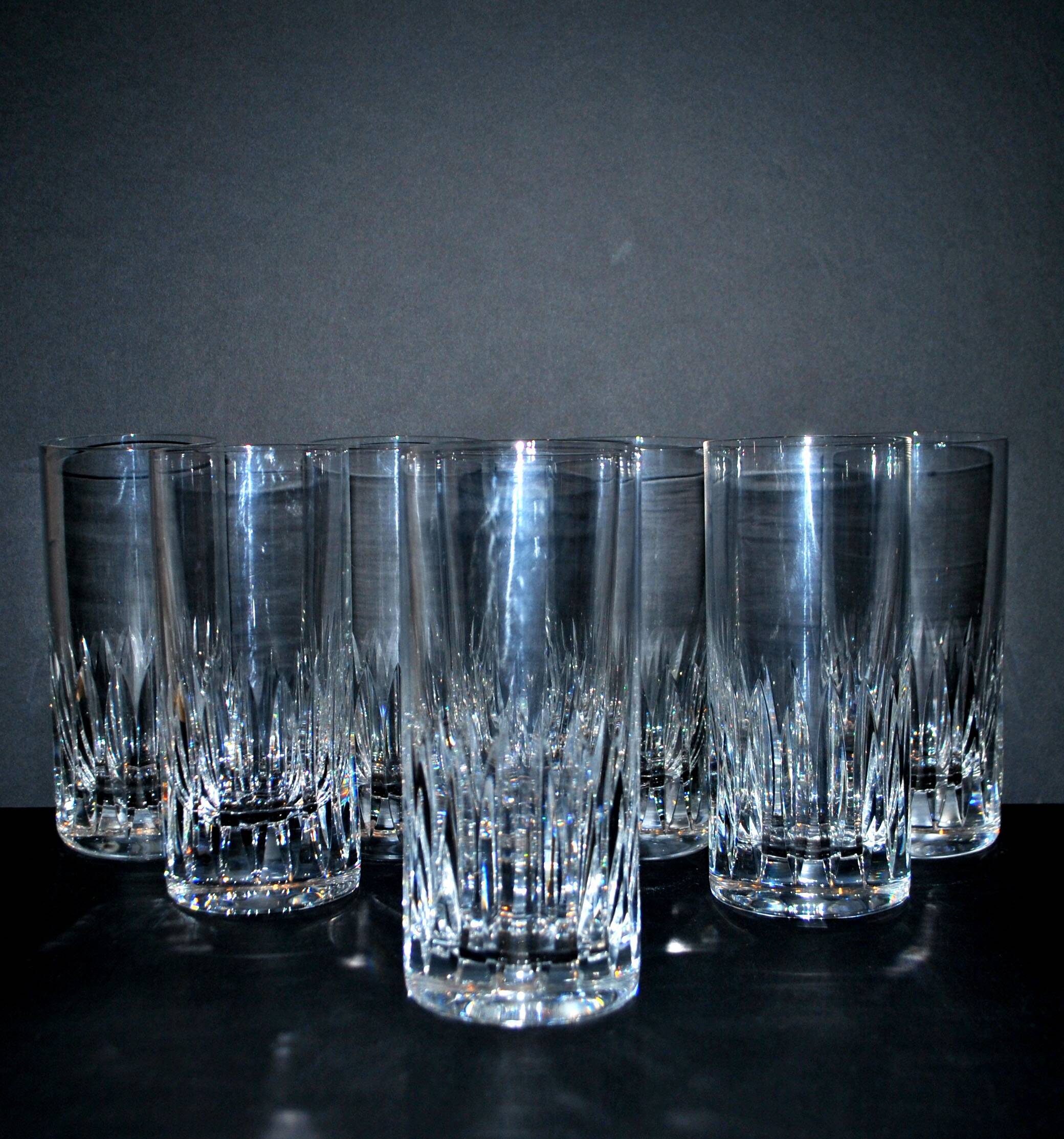 Set of 8 AVIGNON juice or whisky longdrink glasses in Saint-Louis crystal 16cm Ht