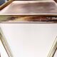 Art Deco suspension in pink and brass glass