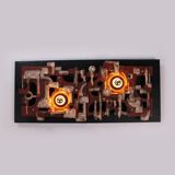 Large German ceramic wall lamp Brakelmann & Becker, 1960s