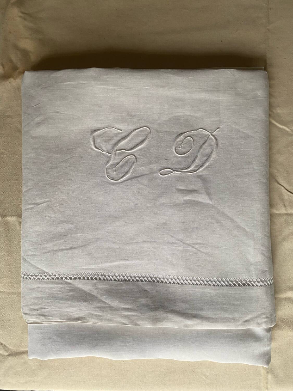 Old embroidered sheet