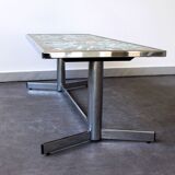 Ceramic and chrome coffee table