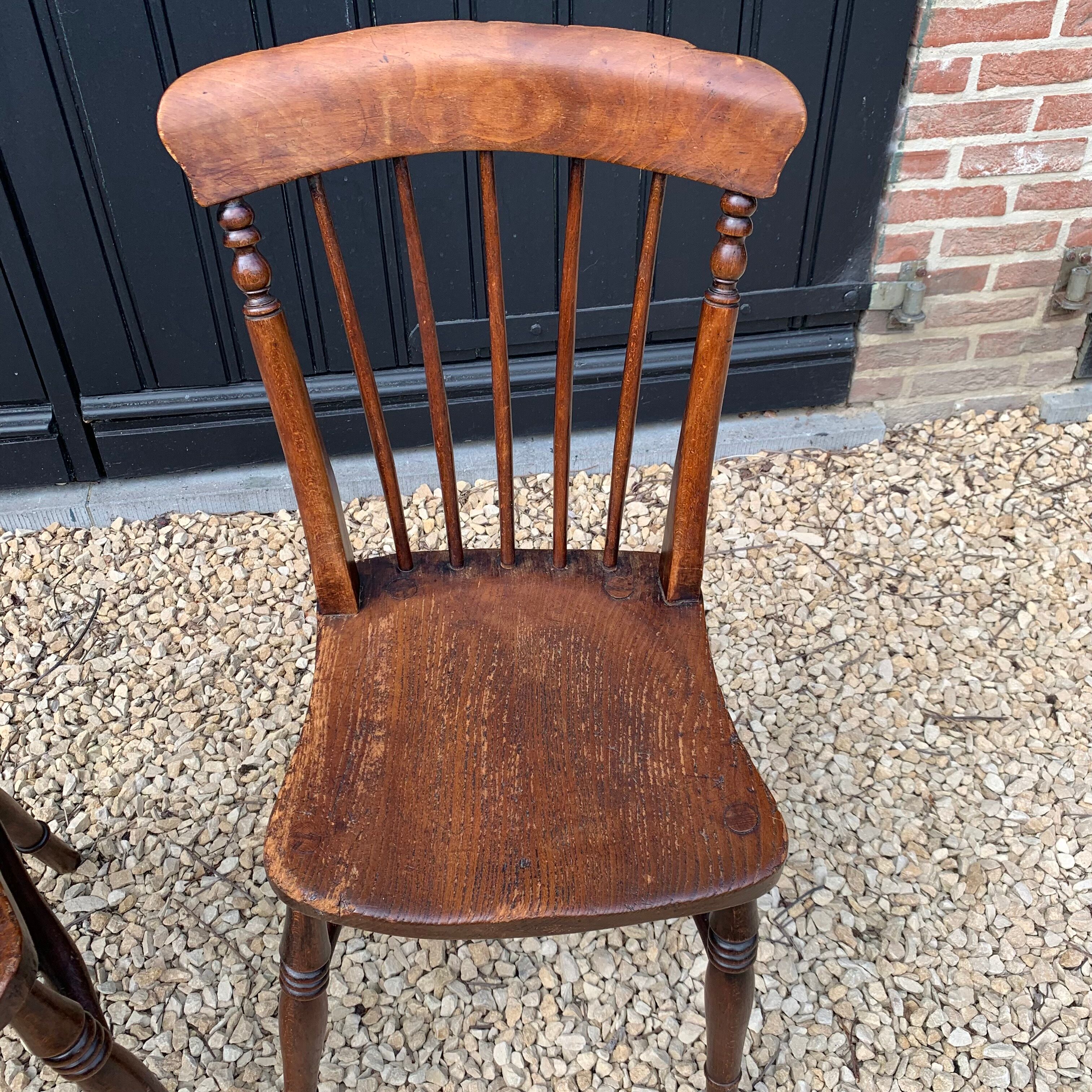 Pair of Windsor chairs stamped