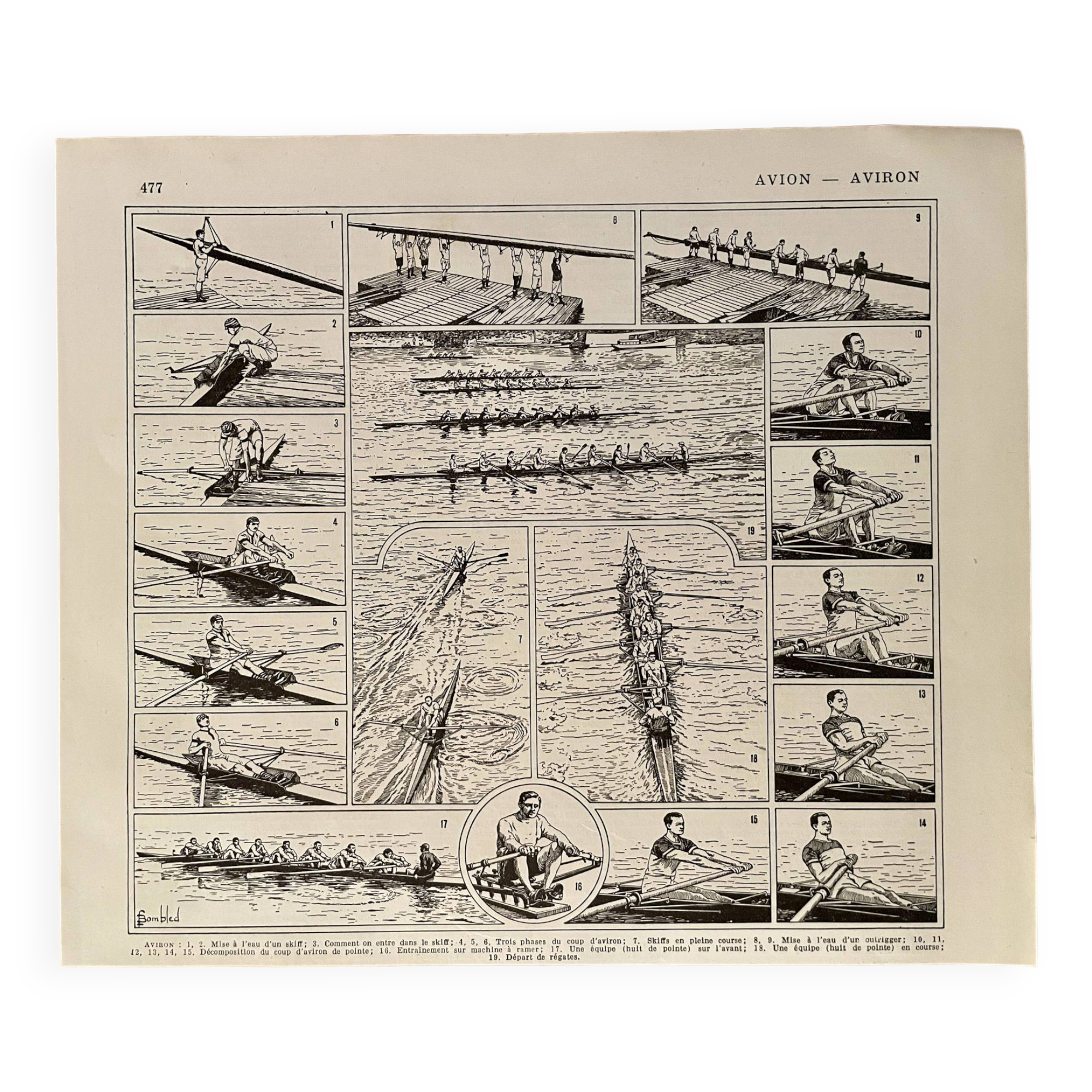 Lithograph on rowing - 1930