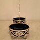 Christofle double salt cellar in silver-plated metal