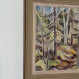 Original Swedish Oil on Canvas – “Forest” by Gottfrid Lård