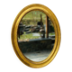 Antique gold oval mirror