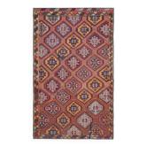 Tapis vintage turc en laine et coton noué à la main, années 1970