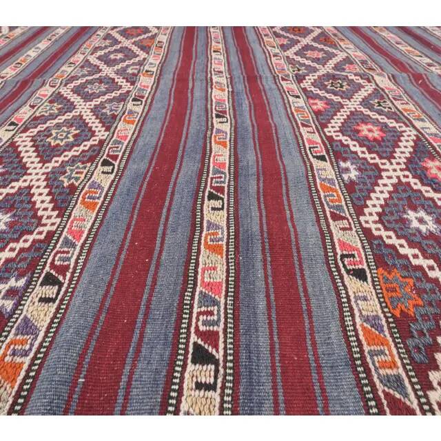 Handwoven Vintage Traditional Turkish Wool Flatweave Kilim Rug 160x280