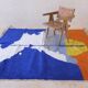 Custom-made traditional hand-woven wool Berber rug