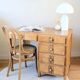 Bureau vintage rénové, années 40-50, 5 tirois