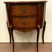 Louis XV style half-moon chest of drawers in XX century marquetry