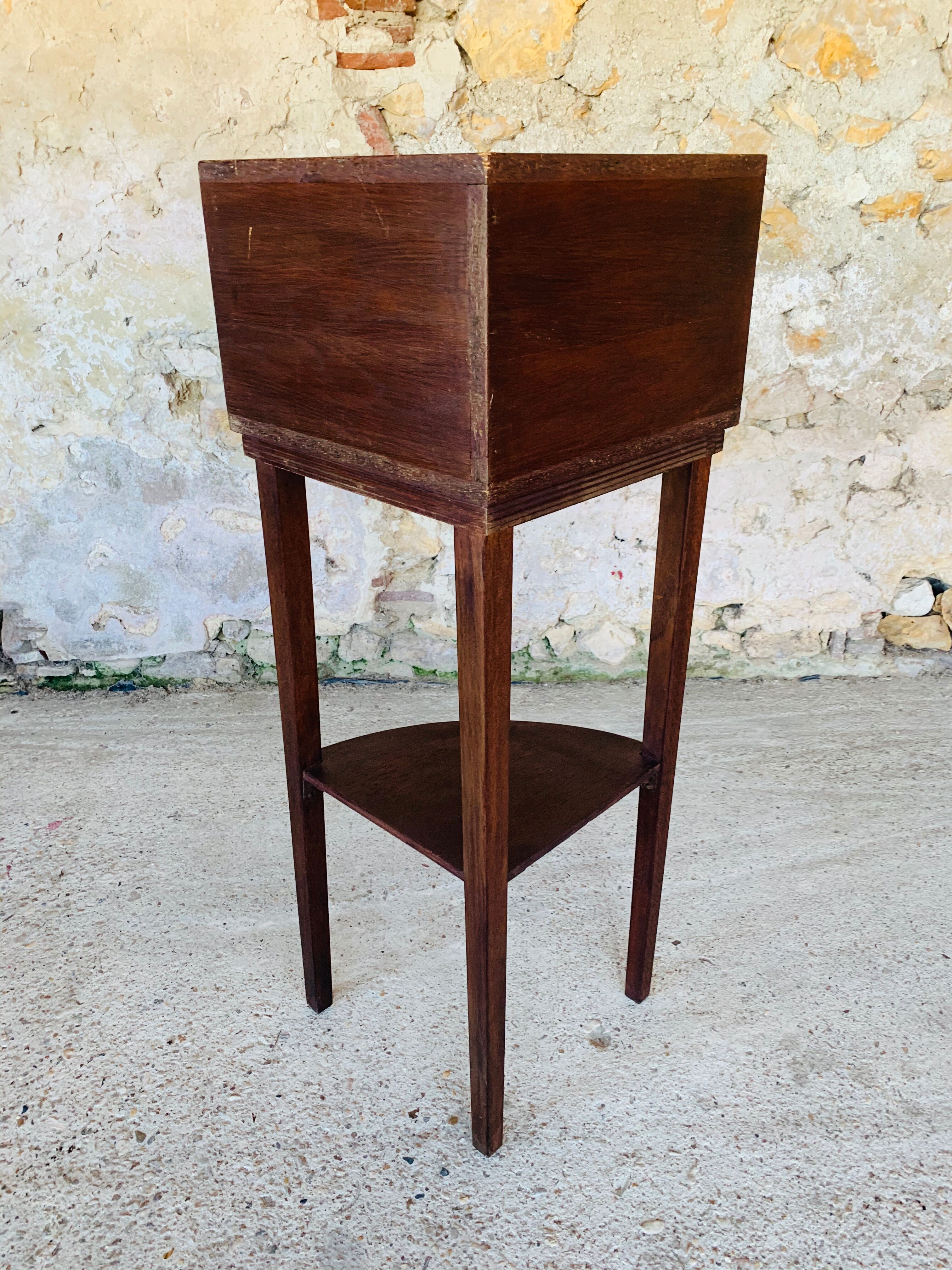 Vintage corner shelf on tripod legs, circa 50/60