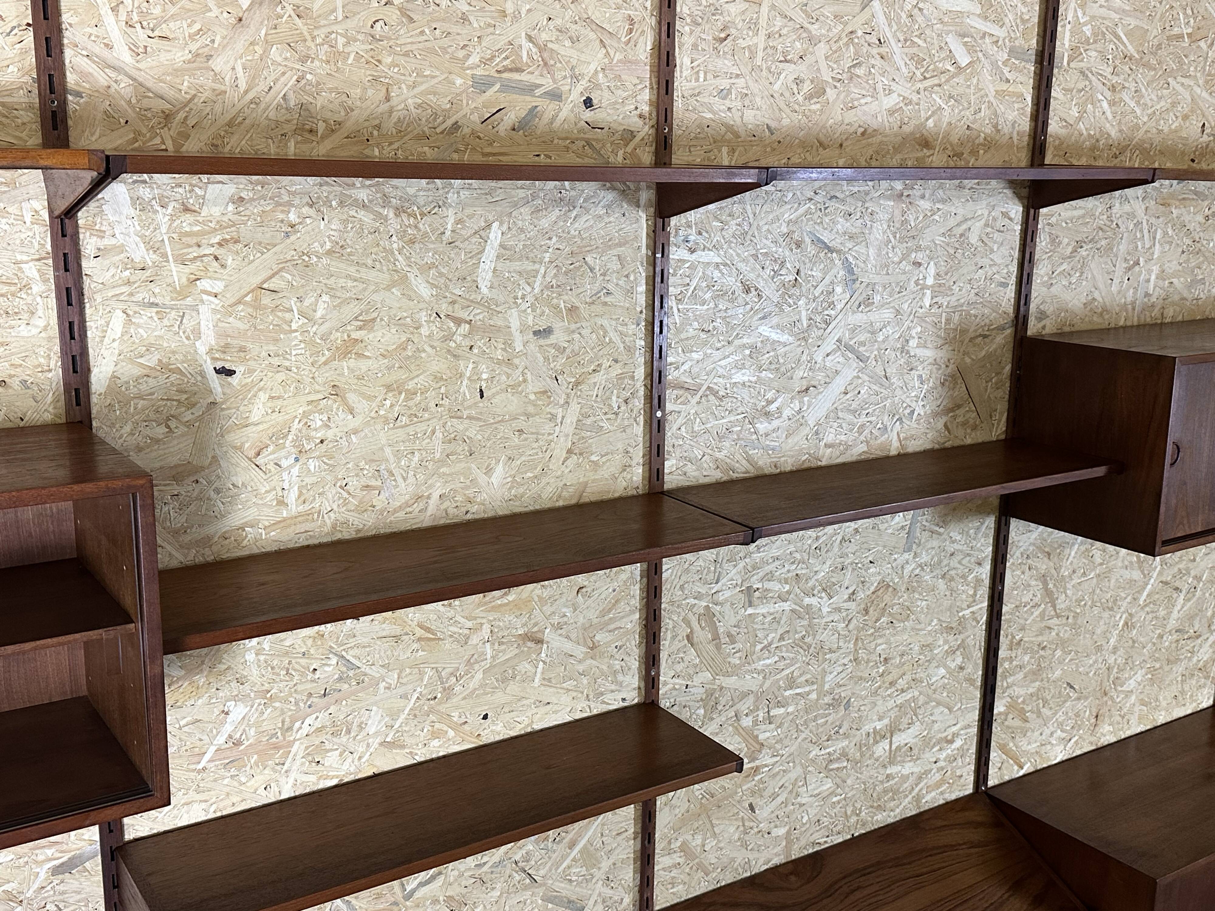 60s 70s teak wall shelf Wall Unit Kai Kristiansen for FM Møbler Denmark