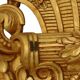 Large Classic Wooden Mirror, Rococo Style Chinoiserie, 124 cm
