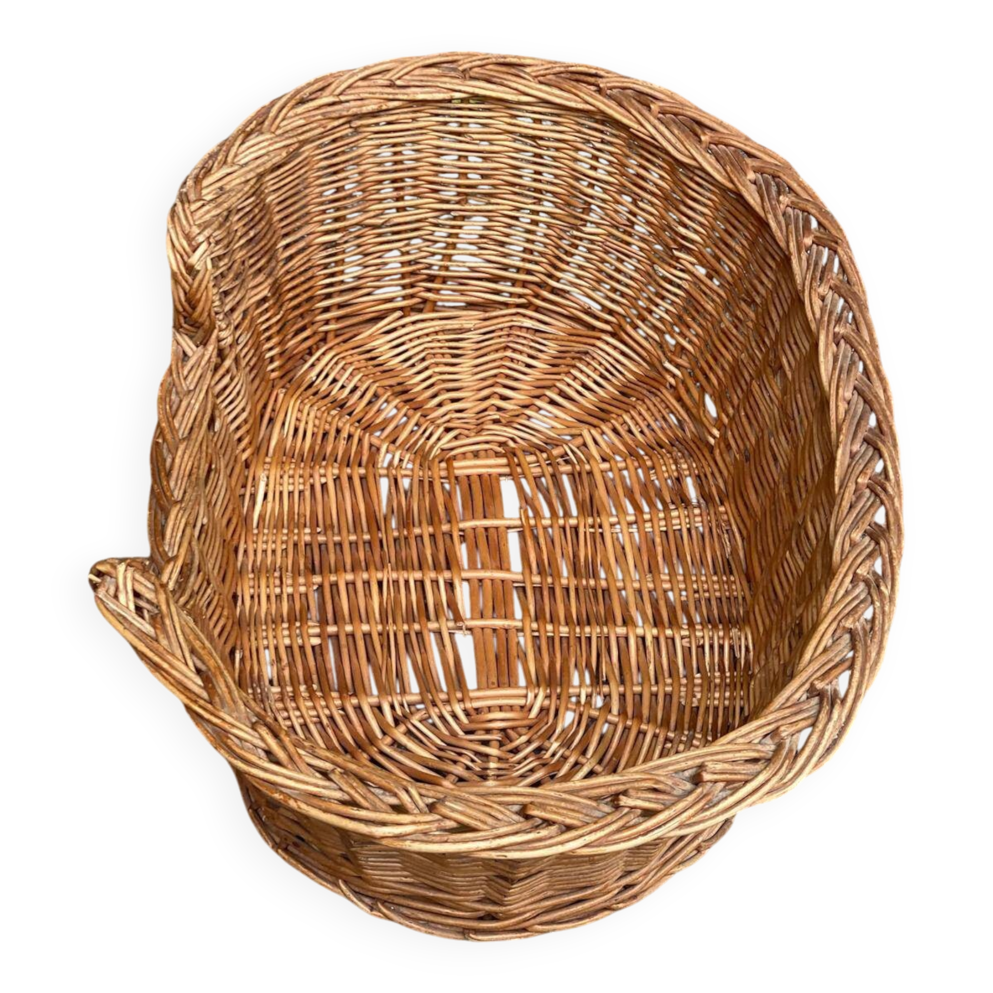 Vintage woven wicker basket