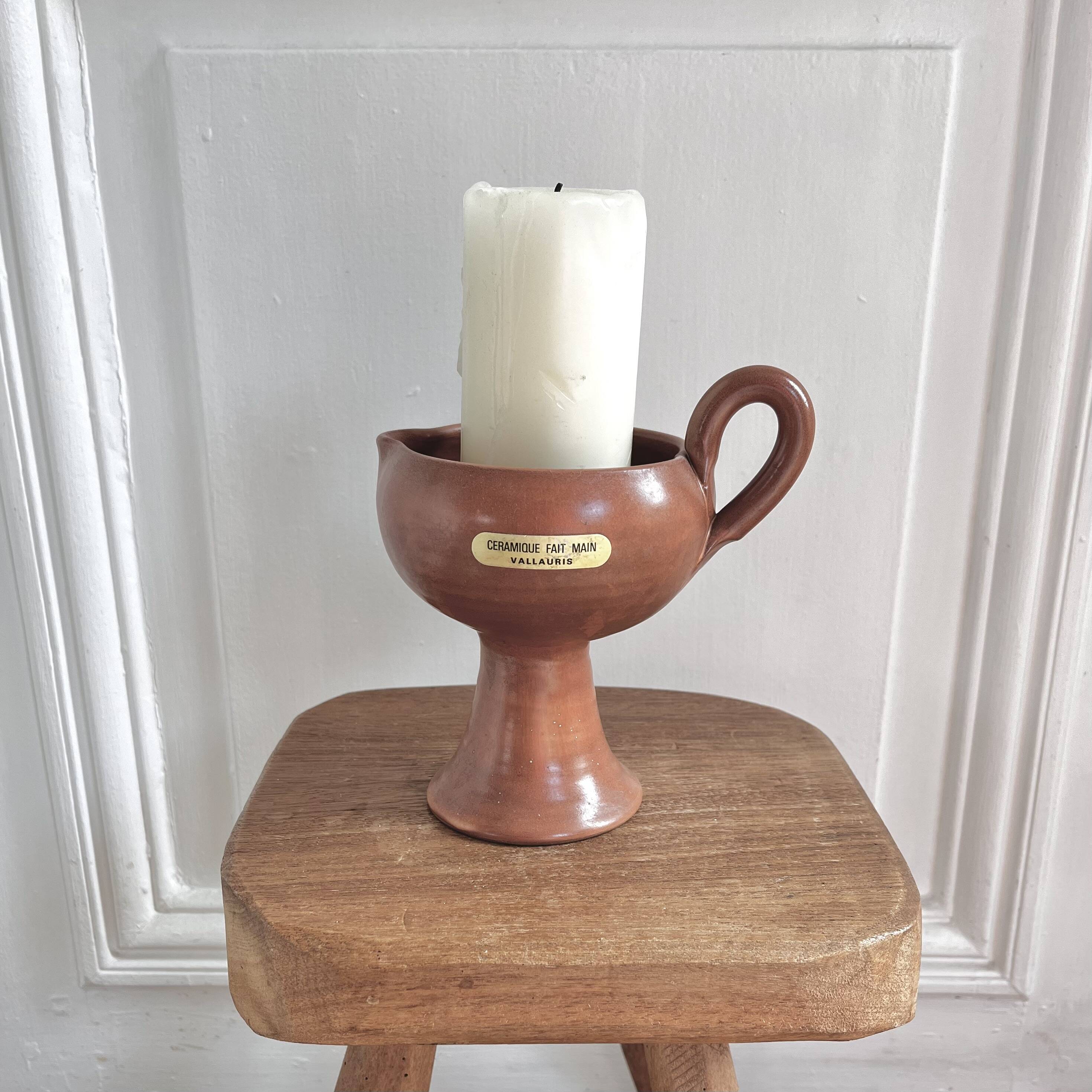 Bougeoir en céramique Vallauris