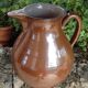Pitcher brown glazed ceramic ball 60/70 years