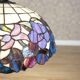 20th-Century Hanging Lamp with Multicolored Shade in the style of Tiffany, 1940s