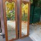 Miroir biseauté en chêne massif sculpté 50x165cm
