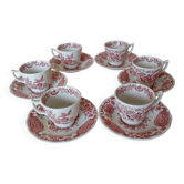 English mocha cups "Windsor" pink Ridgway (Staffordshire)