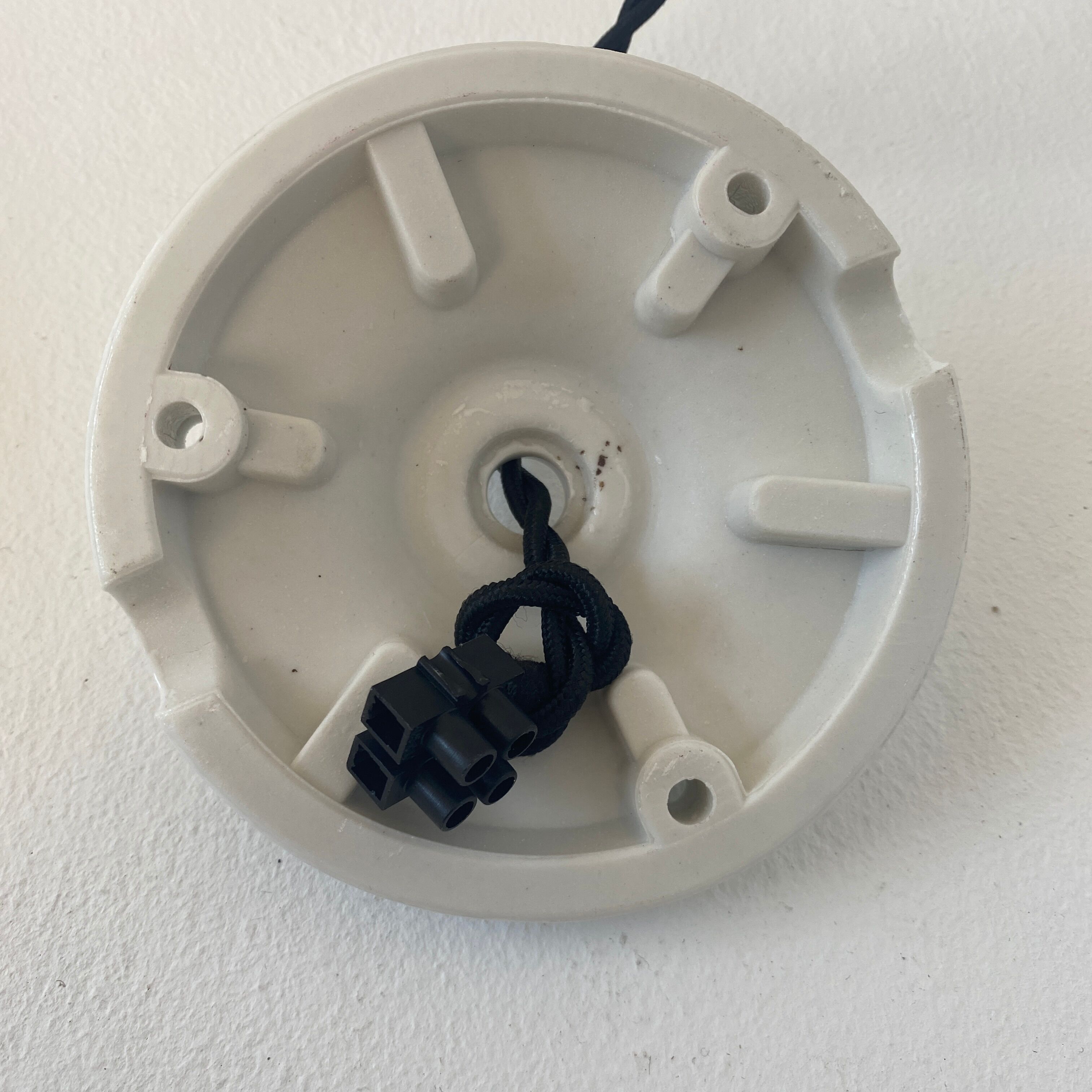 Old vintage suspension glass of blue Clichy