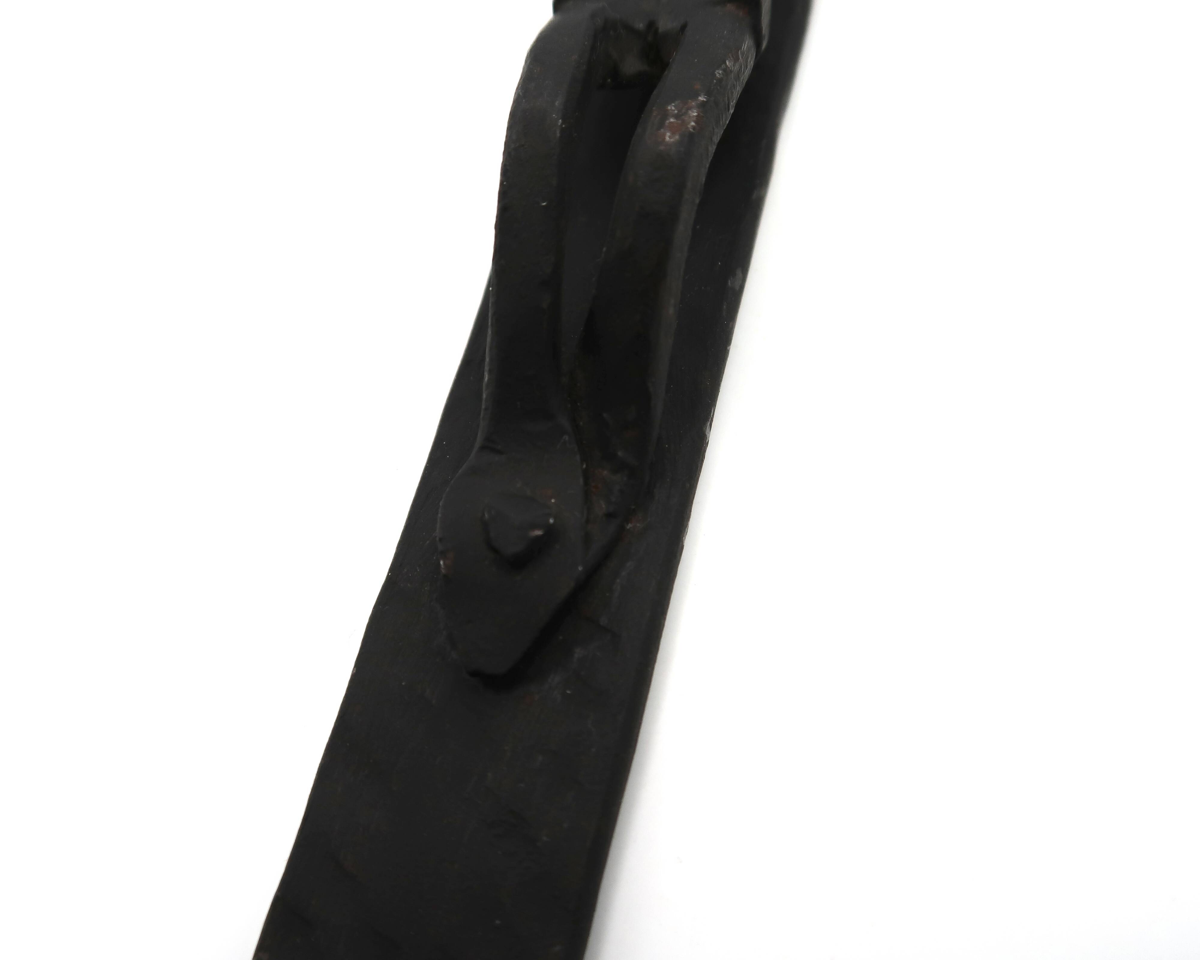 Wrought iron wall crucifix in the style of Jean Touret Marolles, 1950s