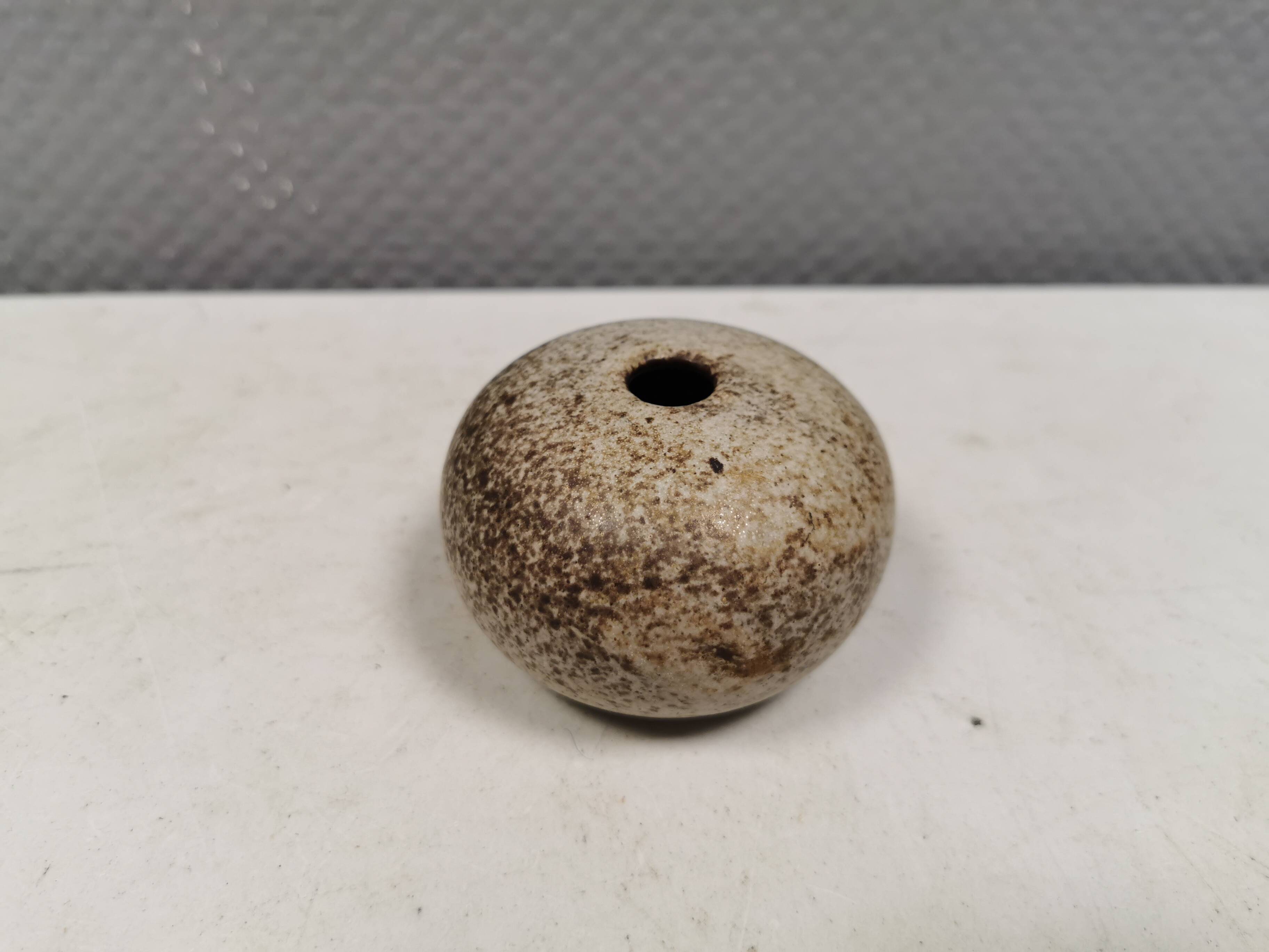 Small, lovely "hollow" ceramic vase, Danish from the 1970s.