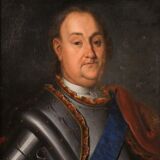 Portrait d’un homme en armure du 18ème siècle